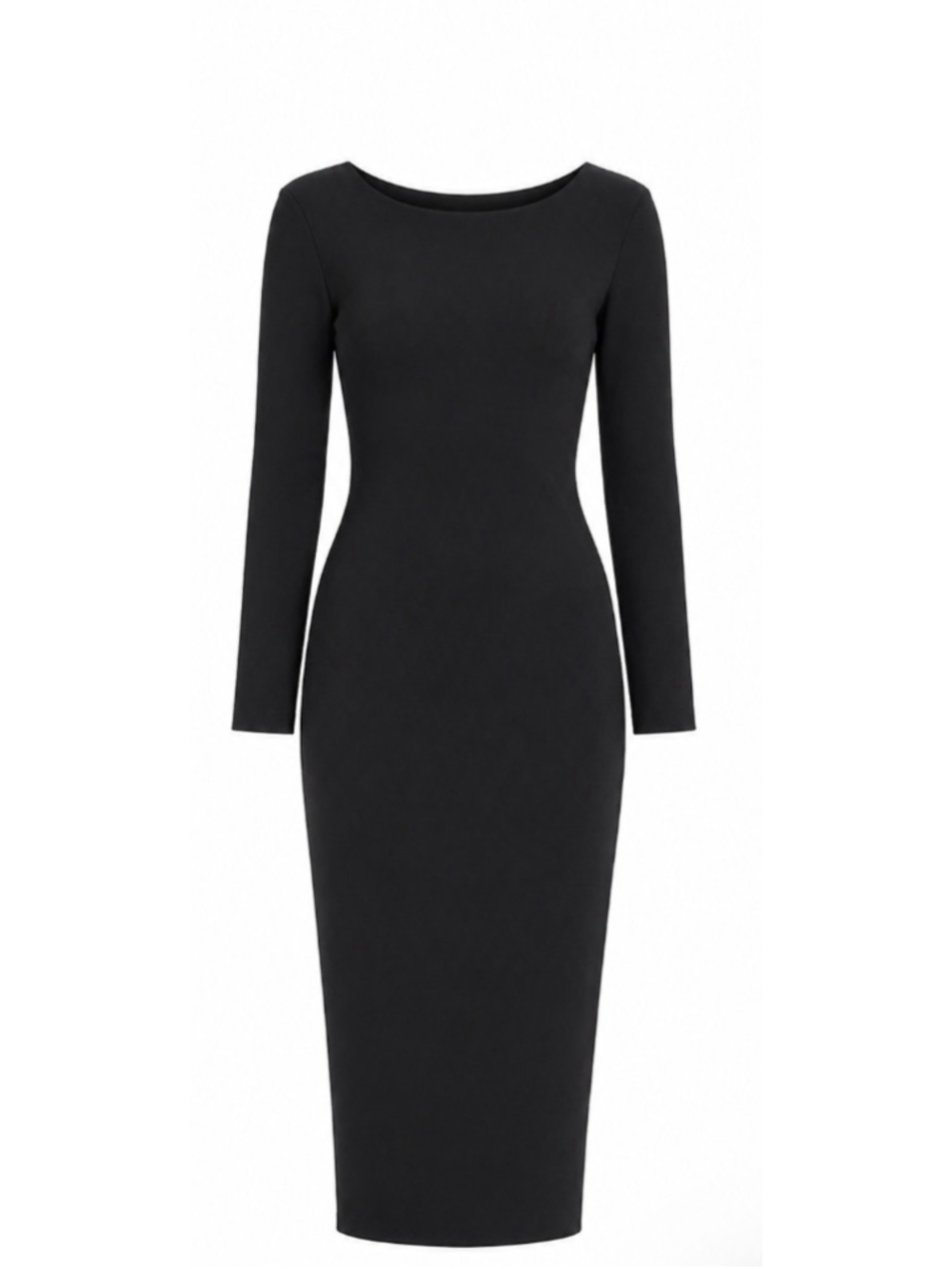 NWT THE ROW Black Long Sleeve Knee Length Dress L